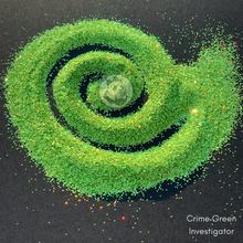 Load image into Gallery viewer, Crime Green Investigator - Stay bouji - tumbler glitter
