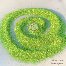 Load image into Gallery viewer, Crime Green Investigator - Stay bouji - tumbler glitter