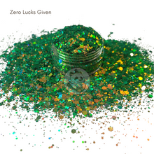 Load image into Gallery viewer, zero lucks given glitter - zero fucks given glitter - no fucks glitter -- Bouji Panda - Stay Bouji - Tumbler Glitter - midlands vinyl - carolina sparkle bar - blackbear glitter - madam glitter