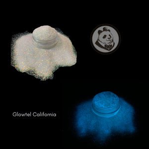 Glowtel California - Glow in the dark glitter - Bouji Panda - Stay Bouji - Tumbler Glitter